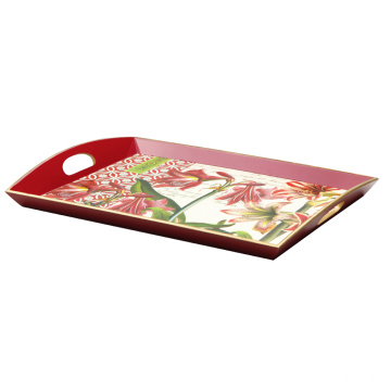 Bandeja de servir de MDF con flor Coloful (650099)